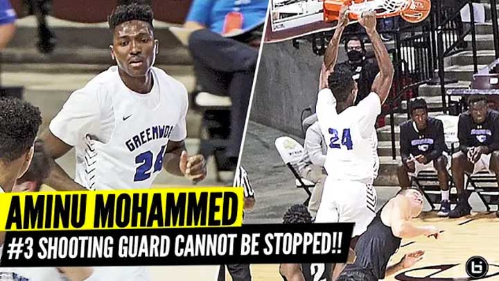 #3 SHOOTING GUARD IN THE COUNTRY CANNOT BE STOPPED!! 2021 AMINU MOHAMMED GOES OFF FOR DOUBLE-DOUBLE!
