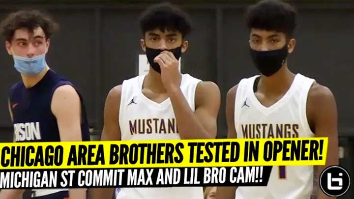 CHICAGO AREA BROTHERS OPENING NIGHT TEST! 5-star MSU Commit MAX CHRISTIE, Little Bro CAM! Highlights