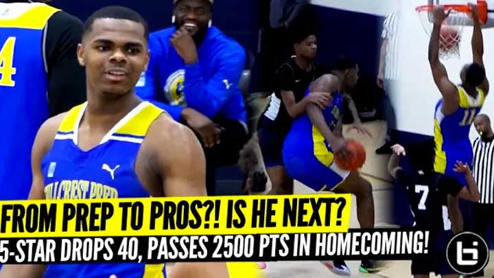 IS MIKE FOSTER NEXT PREP TO PROS BASKETBALL STAR? FIVE STAR DROPS 40 AS HILLCREST VISITS MILWAUKEE!