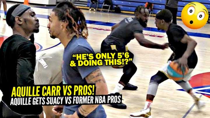 5'6 Aquille Carr Goes OFF vs PRO Players!!