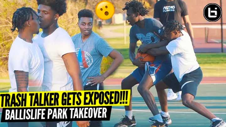 Trash Talker Got Physical..So They Taught Him A Lesson! Ballislife South Park Takeover
