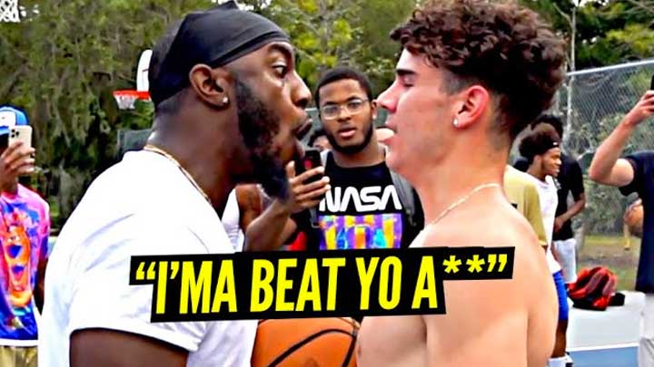 Trash Talker Wanted to Fight! Crswht & Ballislife East Coast Squad in  Jacksonville — Eightify