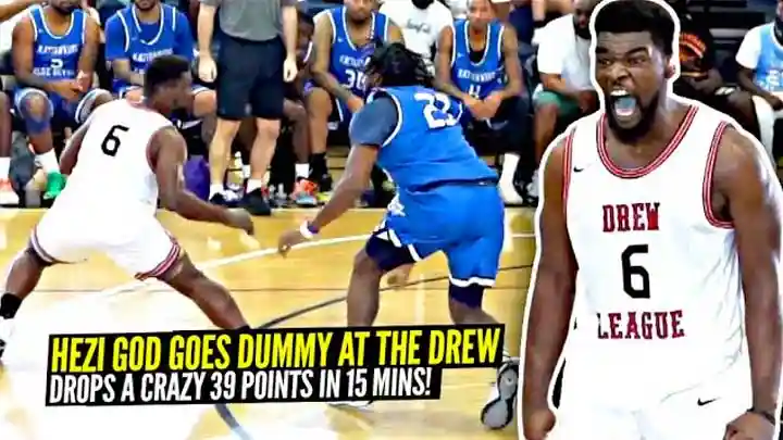 Hezi God Goes DUMMY In The Drew League & Drops 39 POINTS in 15 MINUTES!!