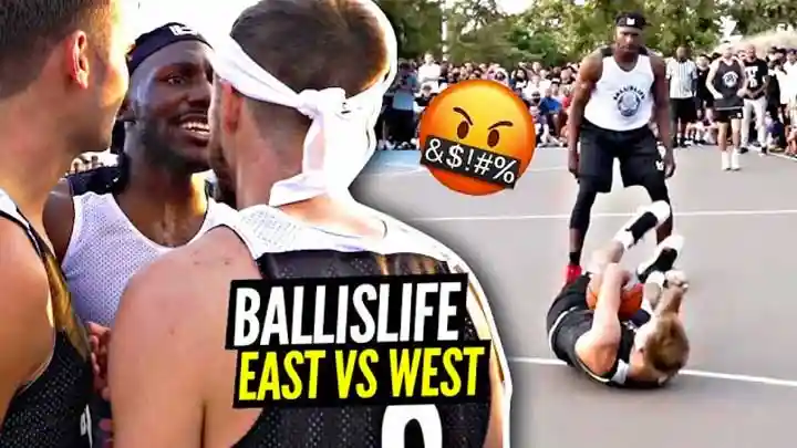 Ballislife East Coast vs West Game!! THINGS GOT HEATED & PHYSICAL! ???????? Streetball Event of The Year!