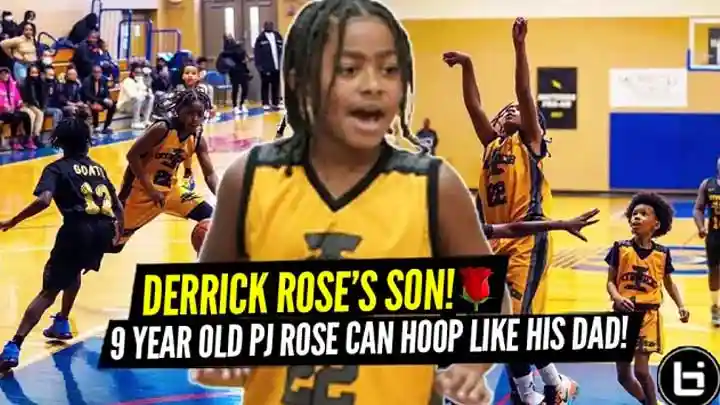 DERRICK ROSE'S SON PJ Rose Can Hoop Like His Dad! 9 Years Old!