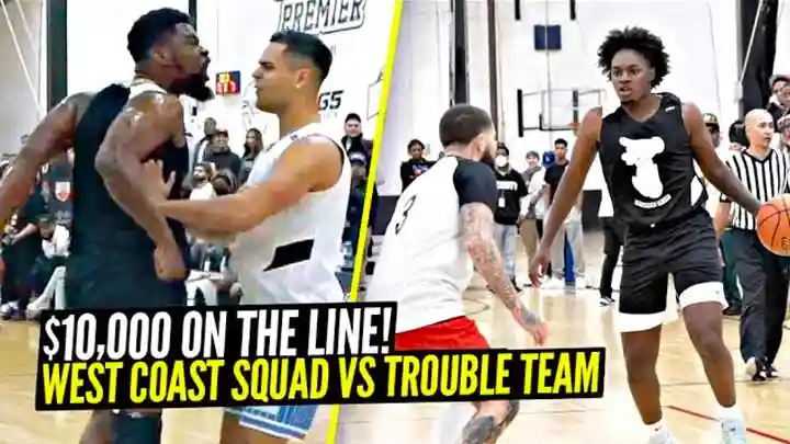 Ballislife WCS vs K Showtime & Trouble Team Got HEATED & PHYSICAL w/ $10,000 ON THE LINE!!