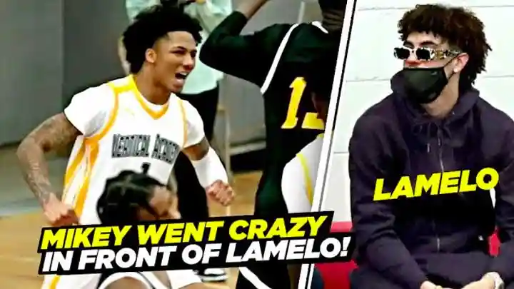 Mikey Williams Went CRAZY In Front of LAMELO BALL!! Throws Down INSANE Alley-Oop & More