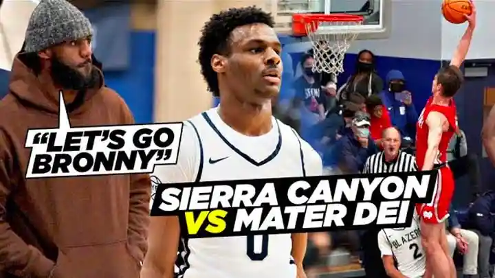 Bronny James & Sierra Canyon vs Mater Dei In PLAYOFFS ROUND 2 w/ LeBron Watching!!