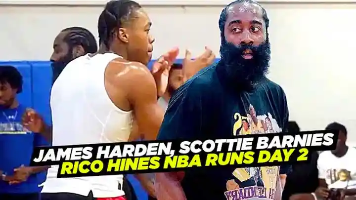 James Harden & Scottie Barnes GO AT IT at Rico Hines NBA Runs Day 2! Pascal, Montrezl Harrell & More
