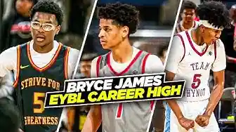 Bryce James EYBL Career High | Kiyan Anthony Catches A Body In Front Of Melo!