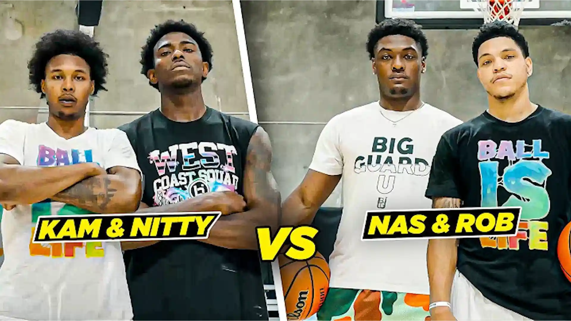 Rob & Nas CLASH w/ Frank Nitty & Kam In EPIC 2v2.