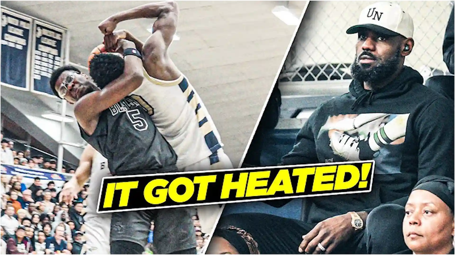 LeBron & Bronny James Watch Bryce James HEATED Matchup Against #1 Ranked PG!