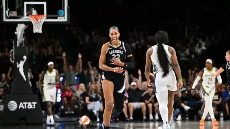 A'ja Wilson Las Vegas Aces vs Dallas Wings