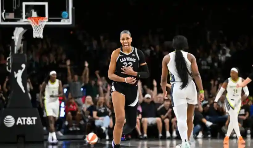 A'ja Wilson Las Vegas Aces vs Dallas Wings