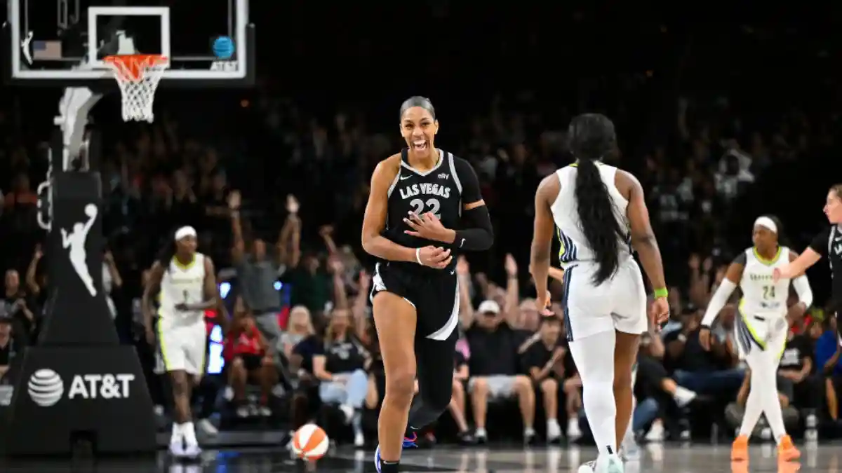 A'ja Wilson Las Vegas Aces vs Dallas Wings