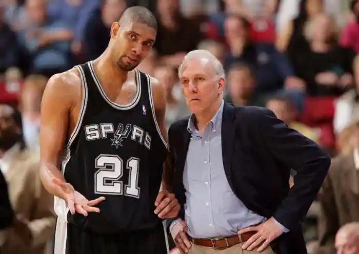 Gregg Popovich Tim Duncan San Antonio Spurs