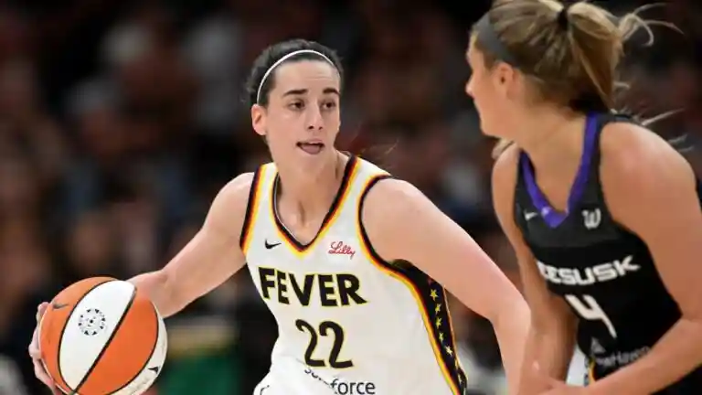 Caitlin Clark Jacy Sheldon Fever vs Wings Boston 2025 WNBA