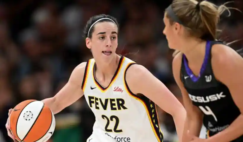Caitlin Clark Jacy Sheldon Fever vs Wings Boston 2025 WNBA
