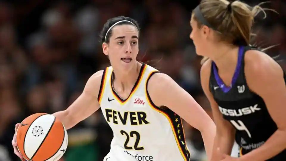 Caitlin Clark Jacy Sheldon Fever vs Wings Boston 2025 WNBA