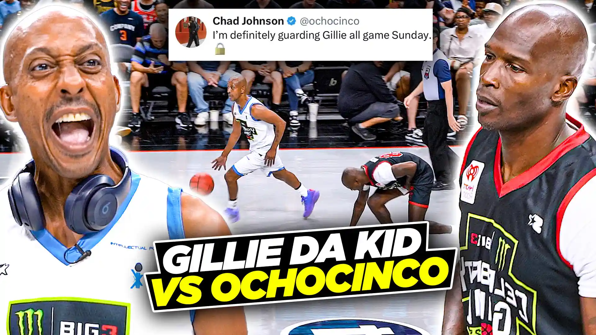 Damian Gillard Vs Chad OchoCinco Got PHYSICAL @ The Big3 Celebrity Game!