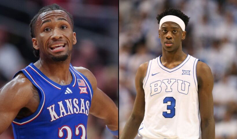 Kansas vs BYU NCAA AJ Dybantsa and Darryn Peterson