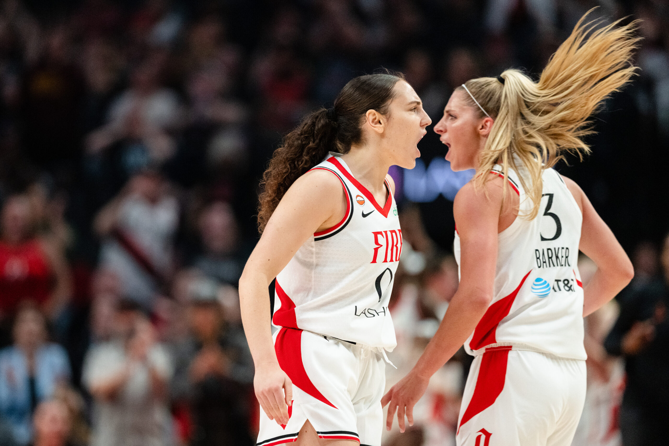 Portland Fire, WNBA. Carla Leite, Sarah Ashlee Barker.