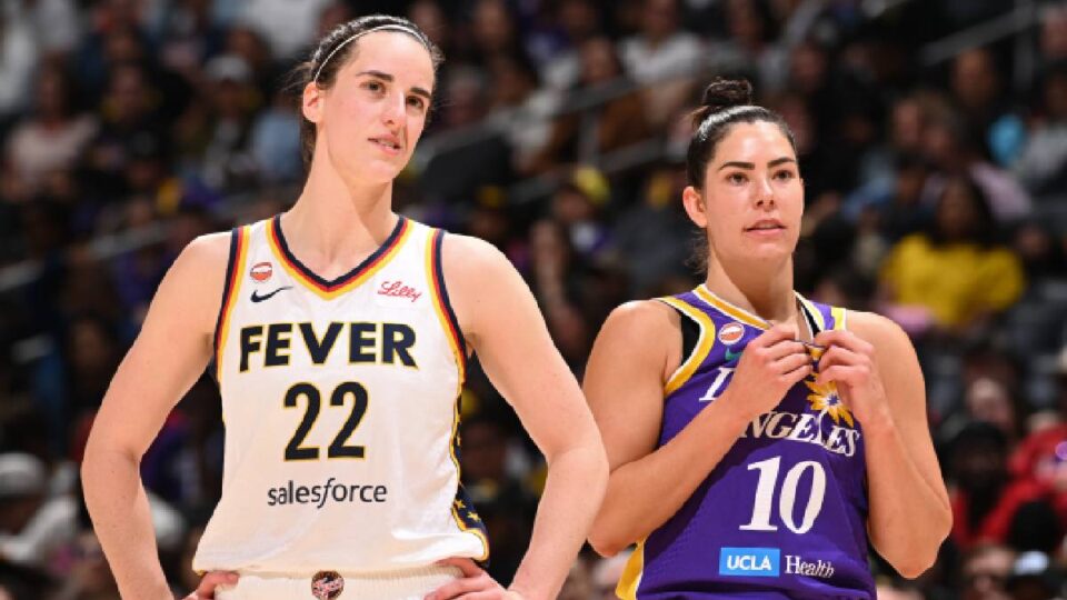 Caitlin Clark and Kelsey Plum. Indiana Fever Los Angeles Sparks
