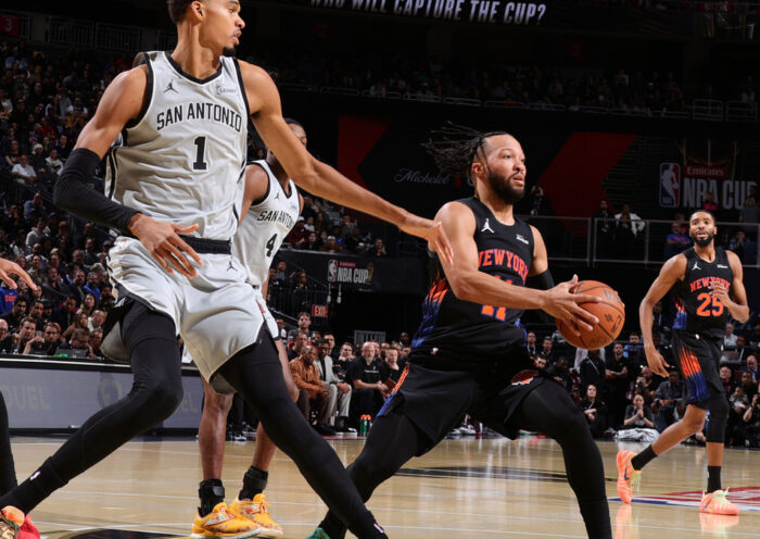 2026 NBA Finals.Jalen Brunson Victor Wembanyama New York Knicks San Antonio Spurs