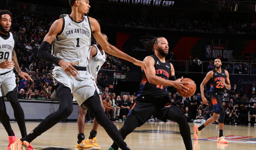 2026 NBA Finals.Jalen Brunson Victor Wembanyama New York Knicks San Antonio Spurs