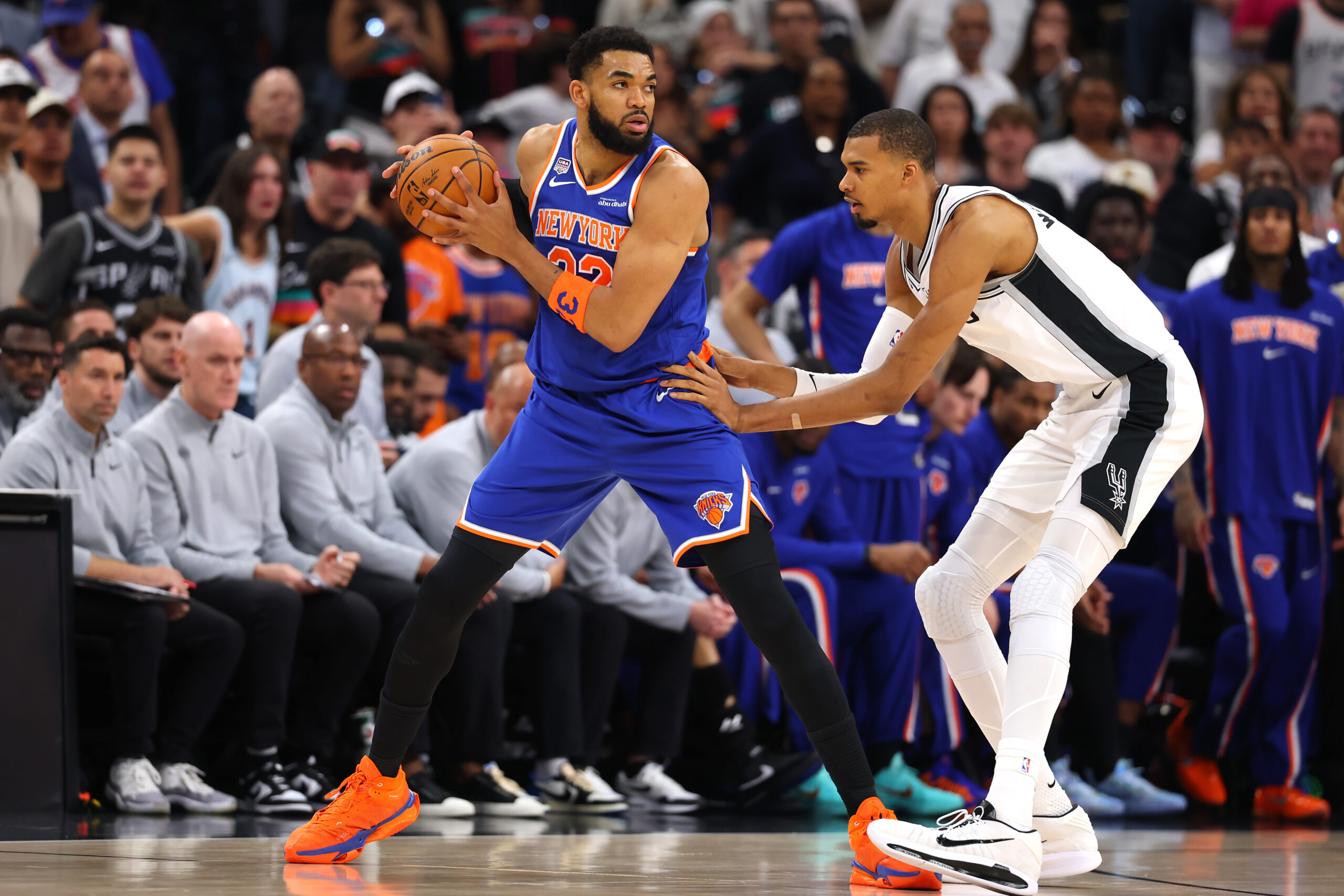 Karl-Anthony Towns Victor Wembanyama New York Knicks San Antonio Spurs NBA Finals