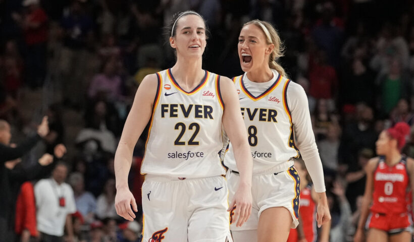 Caitlin Clark Sophie Cunningham Indiana Fever