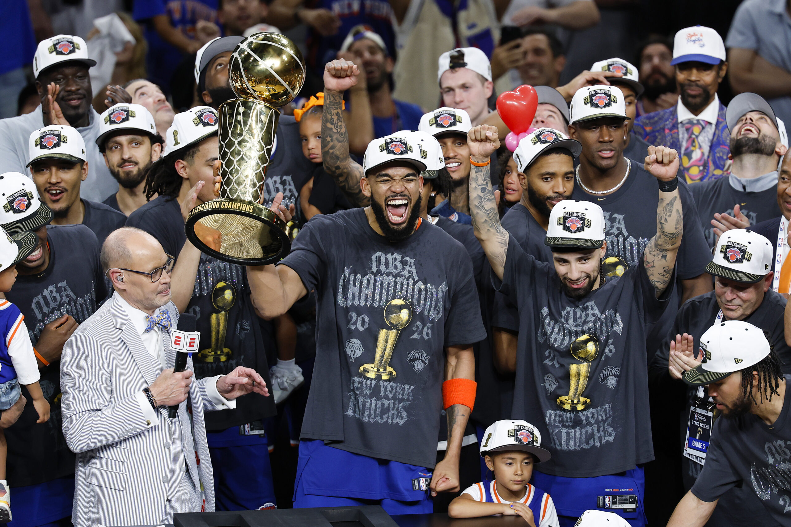 2026 NBA Champions. New York Knicks vs. San Antonio Spurs.