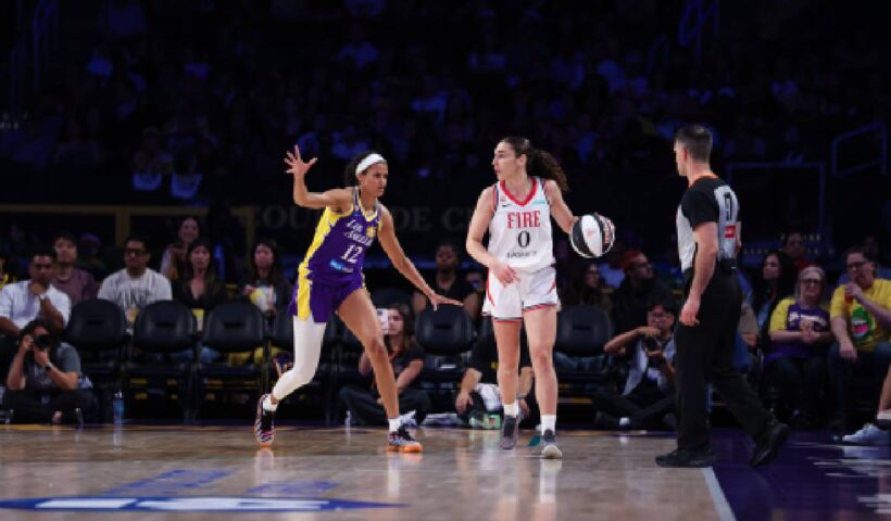 WNBA. Rae Burrell, Los Angeles Sparks. 2026