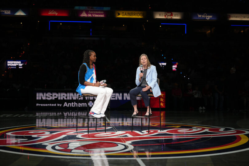 Tamika Catchings Val Ackerman Indiana Fever