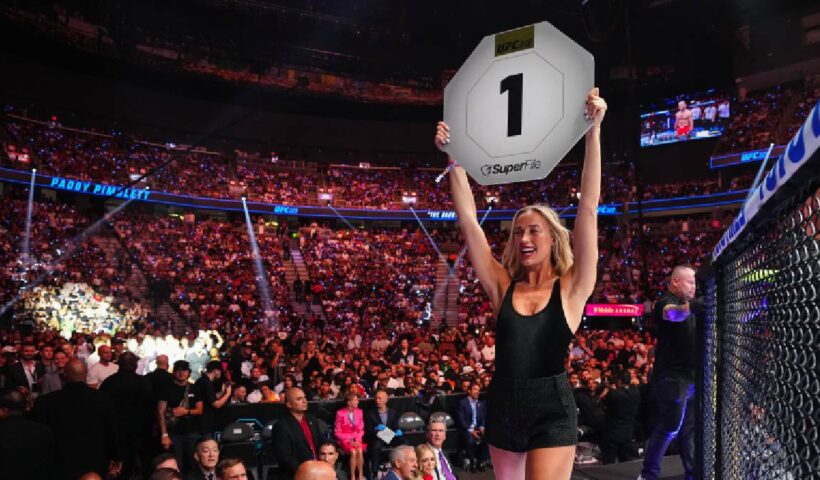Sophie Cunningham of the Indiana Fever was selected as a ring girl in UFC 329