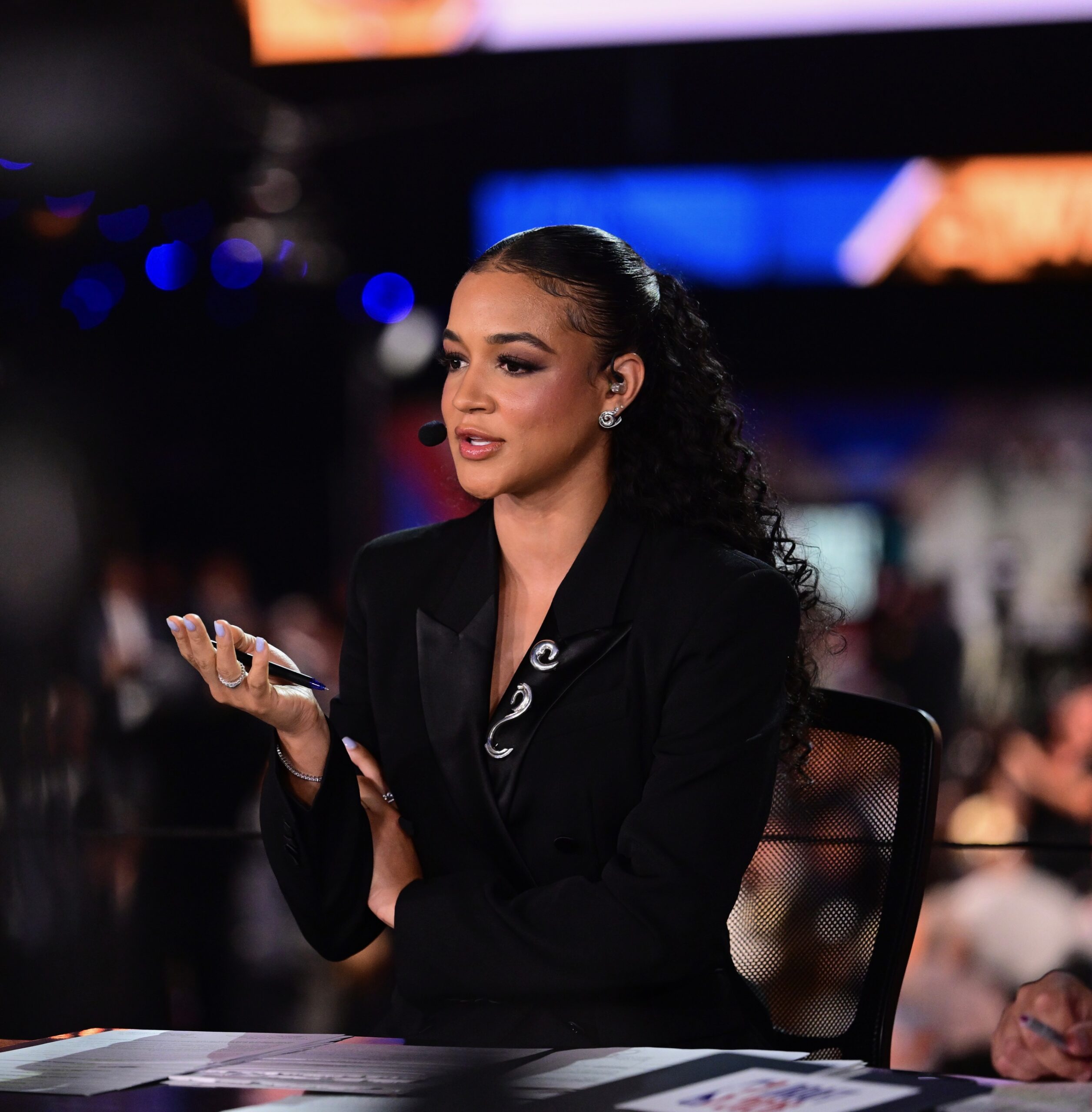 ESPN Analyst Andraya Carter, styled by Sydnee Paige. 