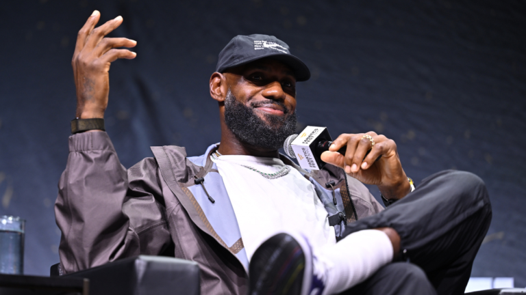 LeBron James speaks at Fanatics Fest