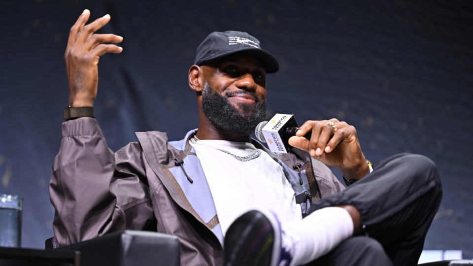 LeBron James speaks at Fanatics Fest