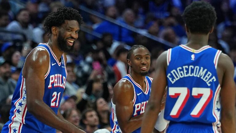 NBA. Philadelphia Sixers. Embiid, Maxey, Edgecomb