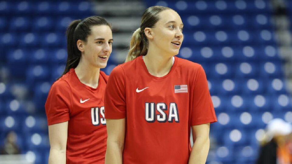 2026 FIBA Women's World Cup Team USA. Caitlin Clark and Paige Bueckers.