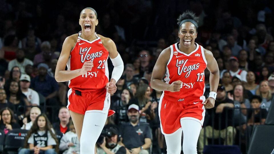 Chelsea Gray A'ja Wilson Las Vegas Aces
