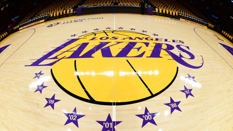 Lakers on-court logo
