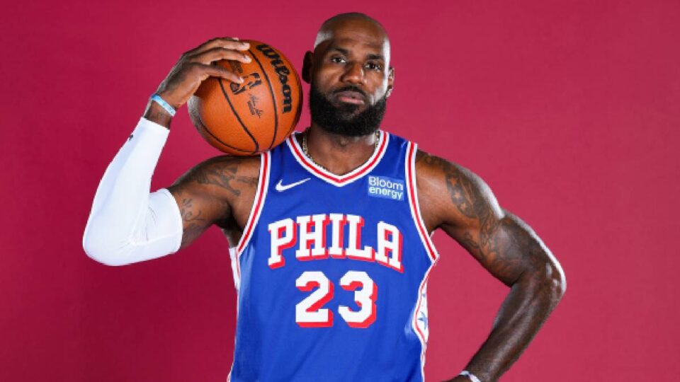 LeBron James Philadelphia 76ers Media Day 2026. NBA