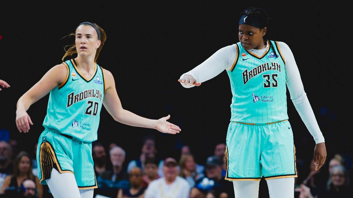 New York Liberty Sabrina Ionescu, Jonquel Jones 2026 WNBA Playoffs.
