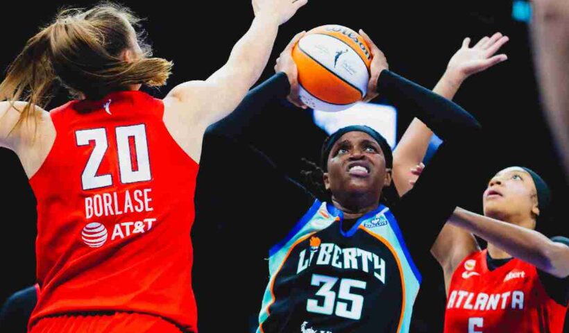 Jonquel Jones Angel Reese New York Liberty Atlanta Dream WNBA